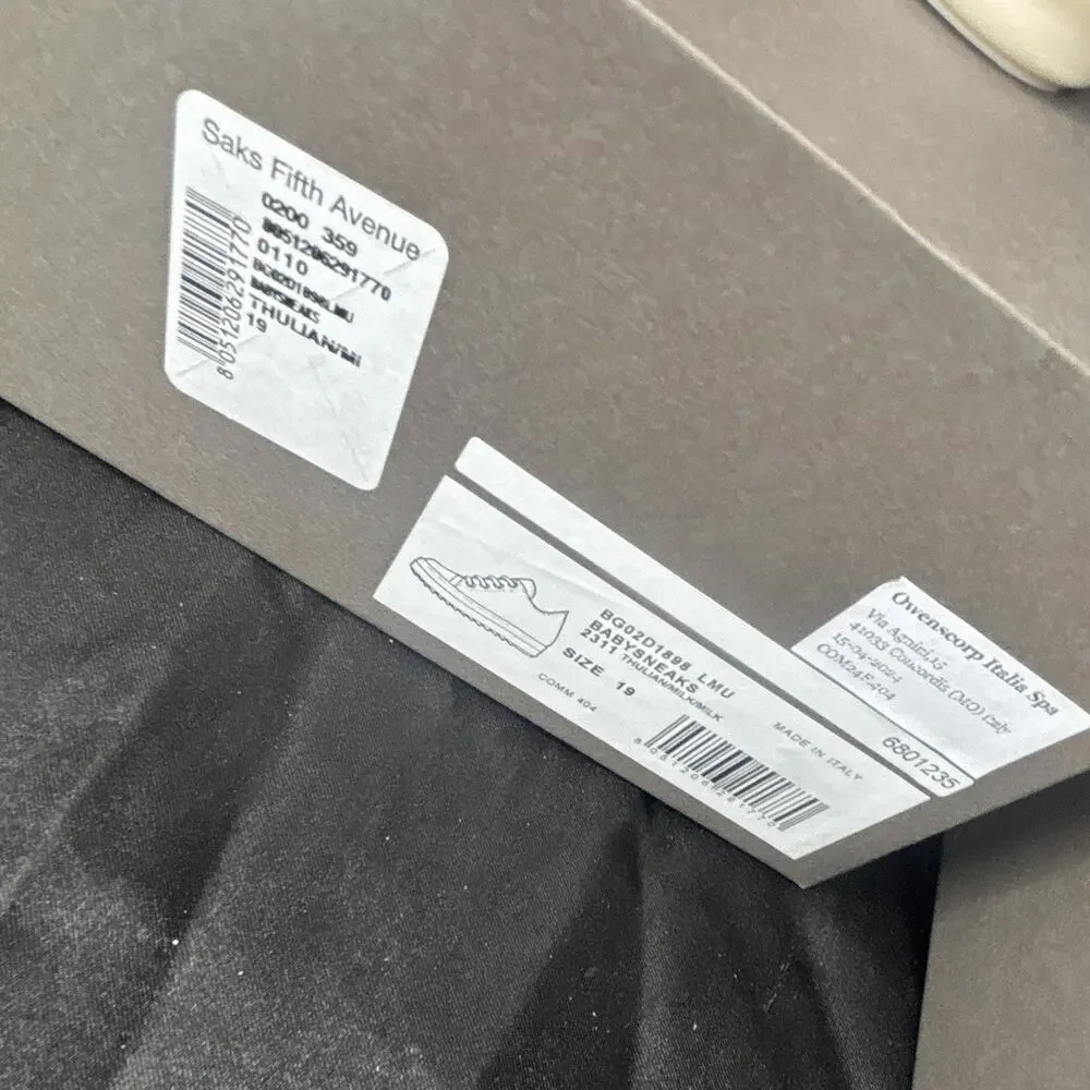Baby Rick Owen’s Sneakers Size 19 Used With Box Great condition